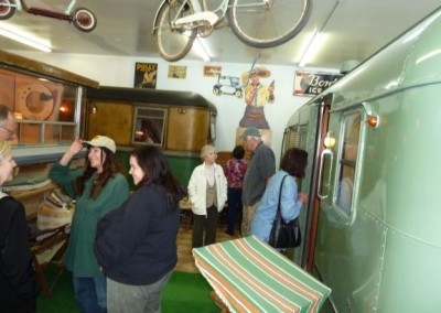 Visitors to the Vintage Trailer Museum